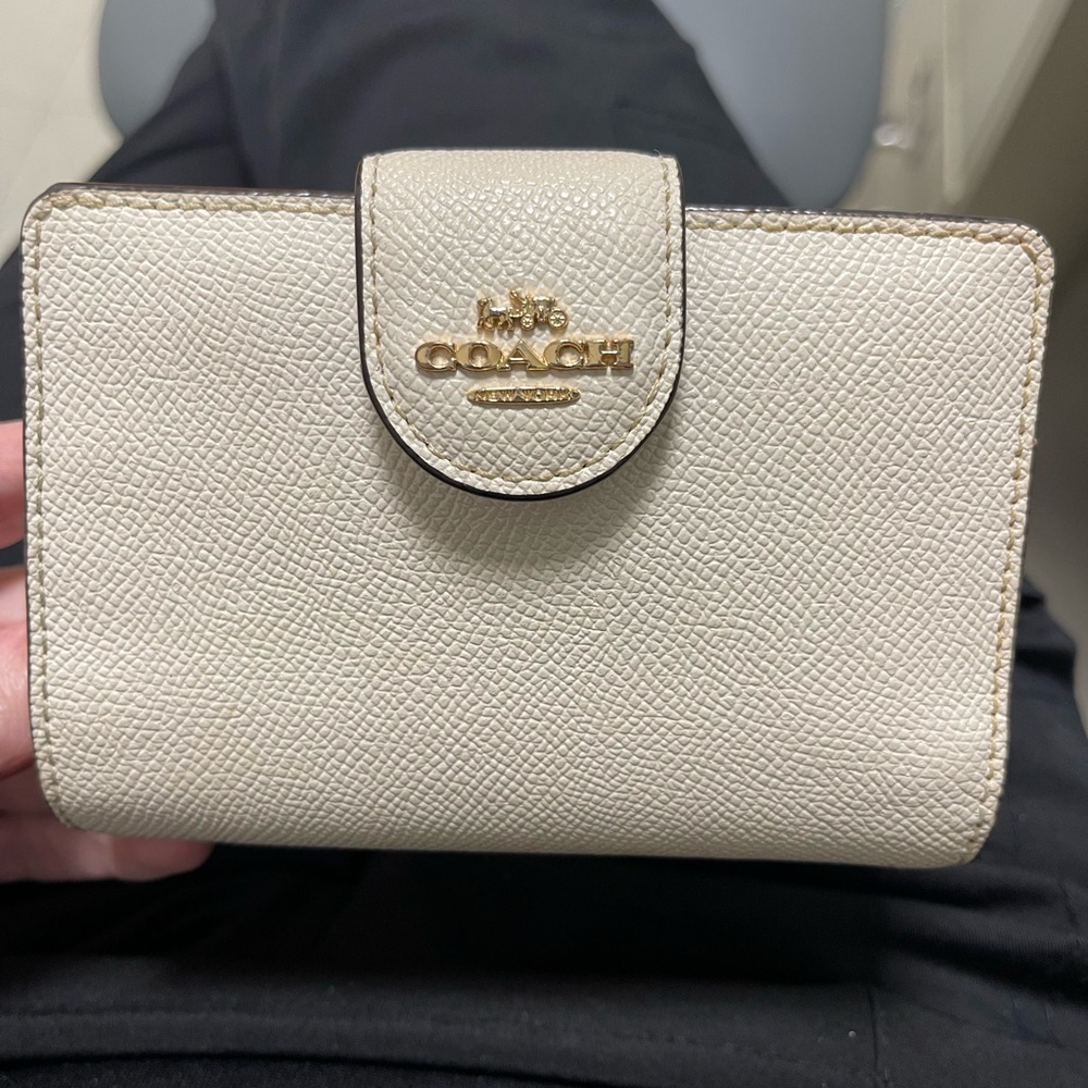 Coach Beige Leather Wallet